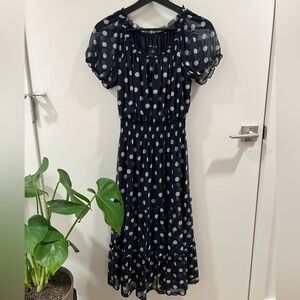 Polka Dot Navy Dress